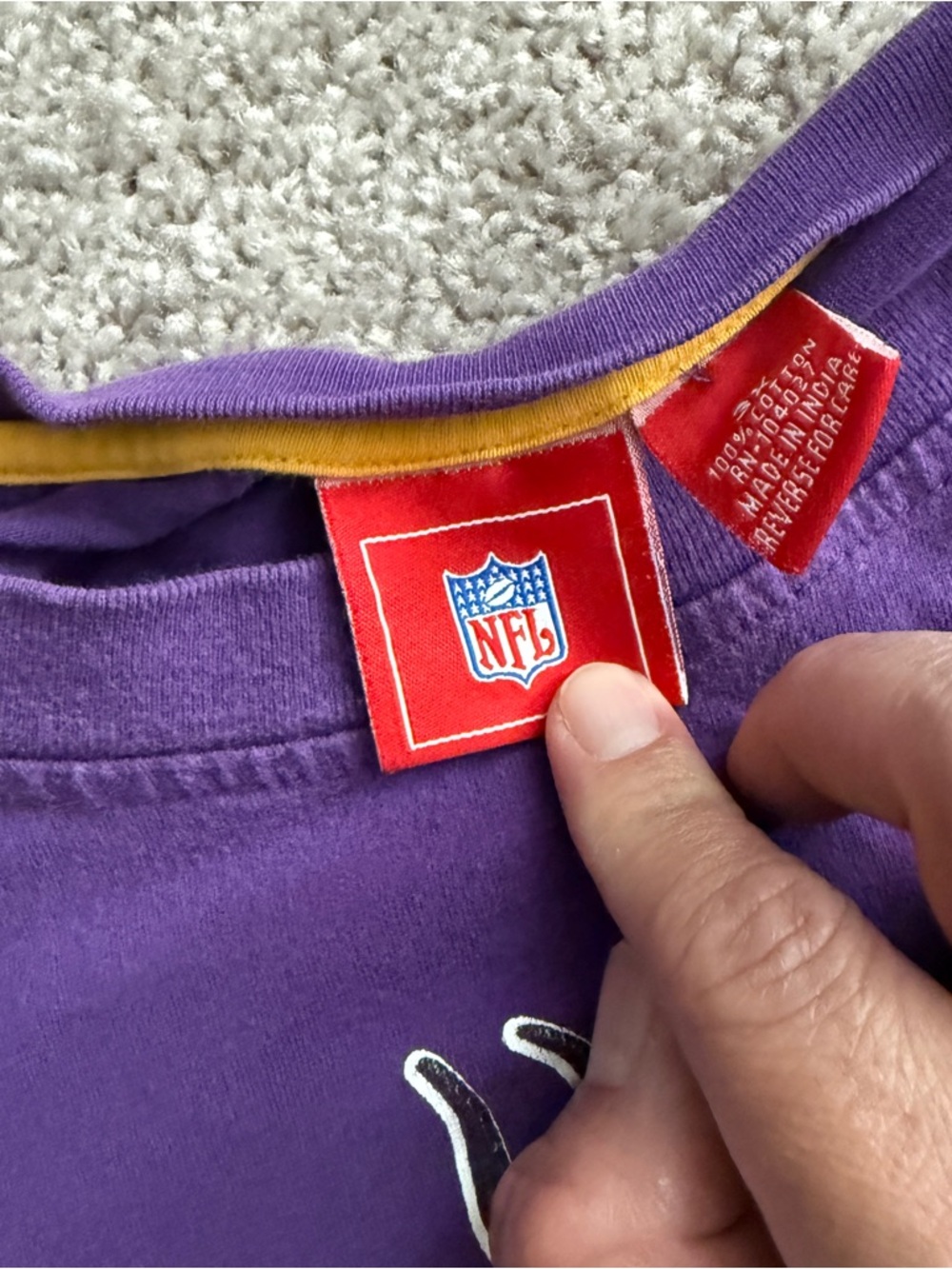 Vintage Minnesota Vikings Long Sleeve Shirt NFL Y2K Purple 3XL - Picture 5 of 8